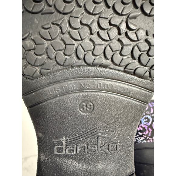 Dansko XP 2.0 Clogs 39 Floral Paisley Patent Nursing Work Comfort Purple - Picture 6 of 12